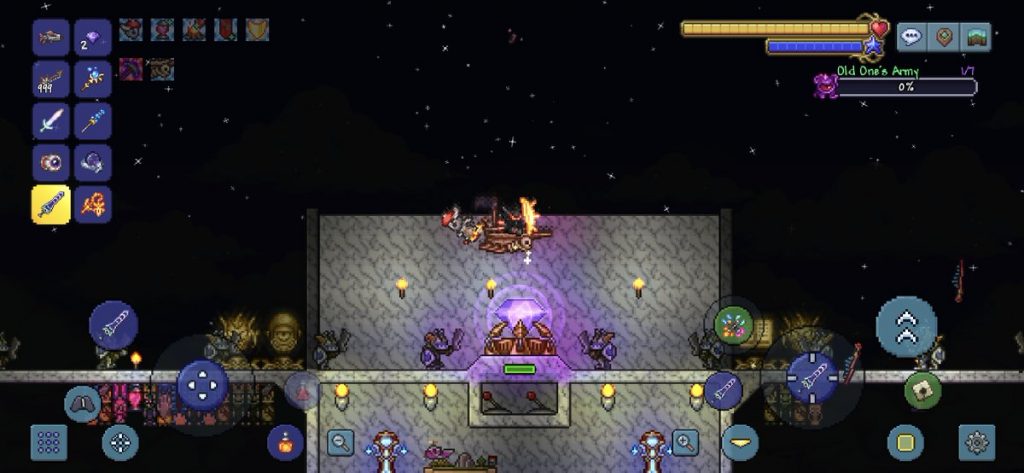 Terraria mobile retro for Android smartphones