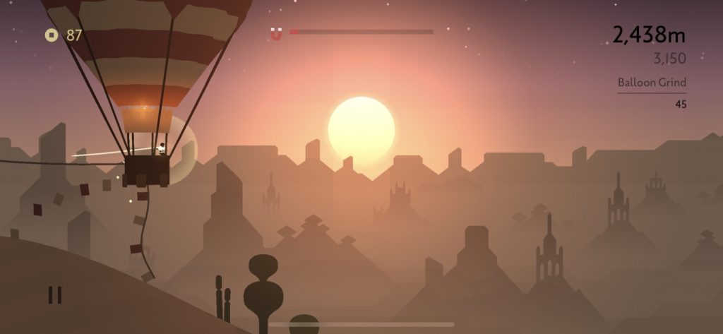 Meccanica di gioco di Alto's Odyssey