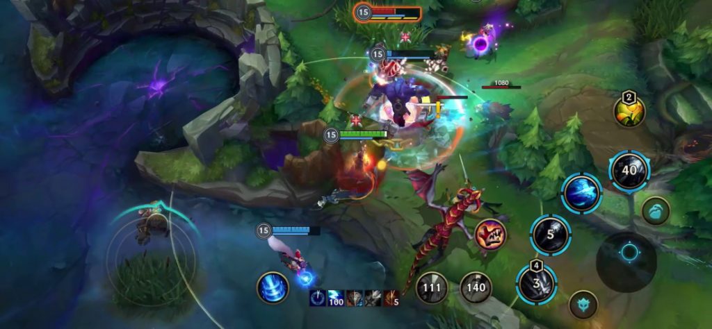 Gameplay of the android version of League of Legends: Wild Rift