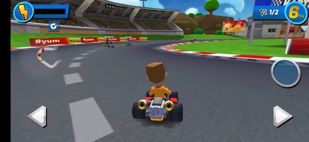 Kart racing gameplay